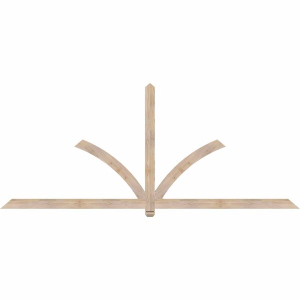 Ekena Millwork Redmond Smooth Timber Gable Bracket, Douglas Fir, 108"W x 45"H x 1 1/2"D x 3 1/2"F, 10/12 Pitch GBW108X45X0204RED00SDF - main